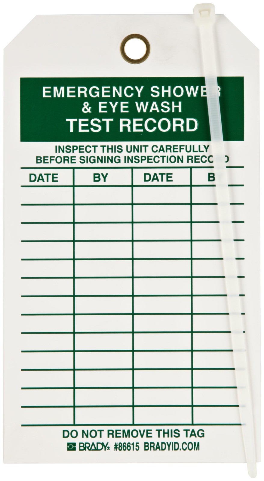 Brady 86615 7 Height 4 Width B-851 Economy Polyester Green On White Color