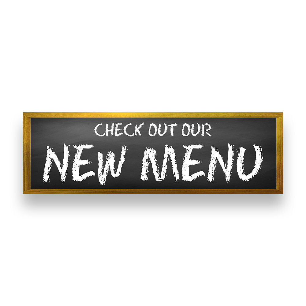 Check Out Our New Menu Vinyl Banner with Optional Sizes (Made in the USA)