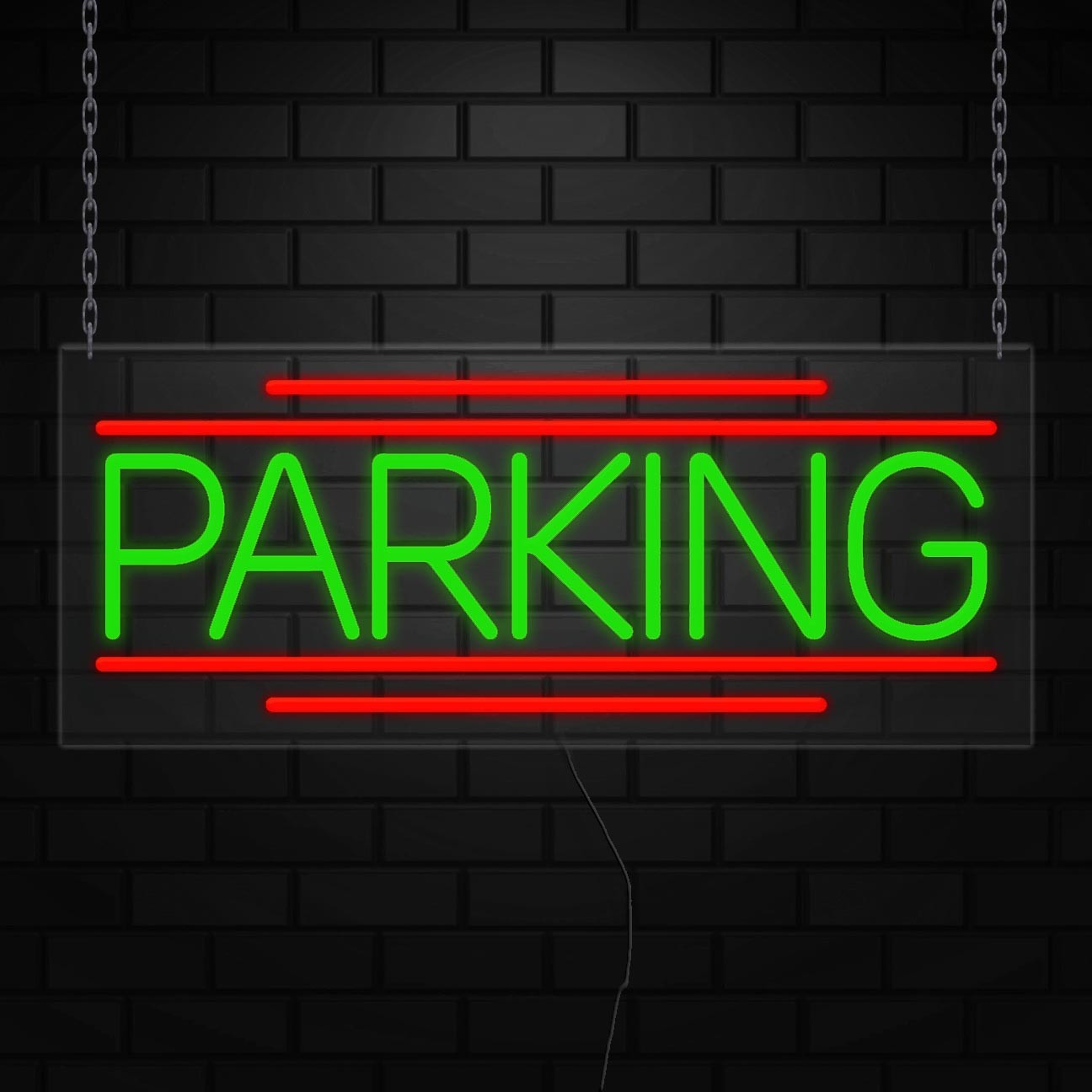 Parking Neon Sign for Retail Displays | LED Flex Neon | 30″W x 12″H x 1″D
