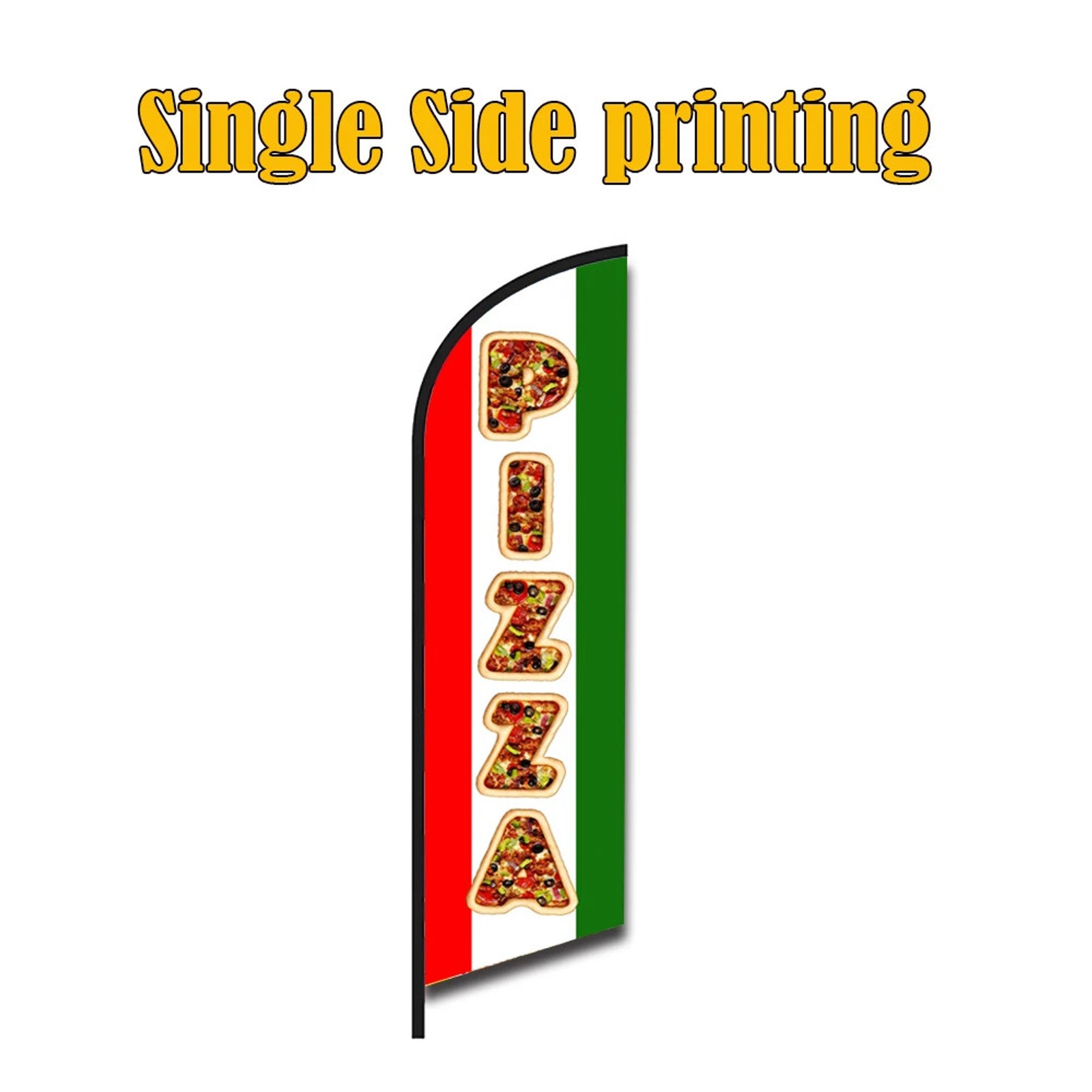 Pizza Feather Flag Beach Banner Hamburg Hot Dog Fries Shake Sandwich Ice Cream