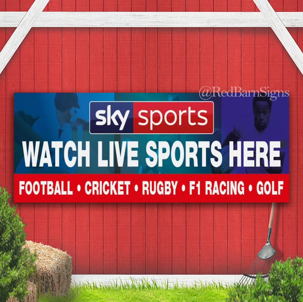 Sky Sports Outdoor Banner Watch Live Sports Here, Pub, Bar Sign