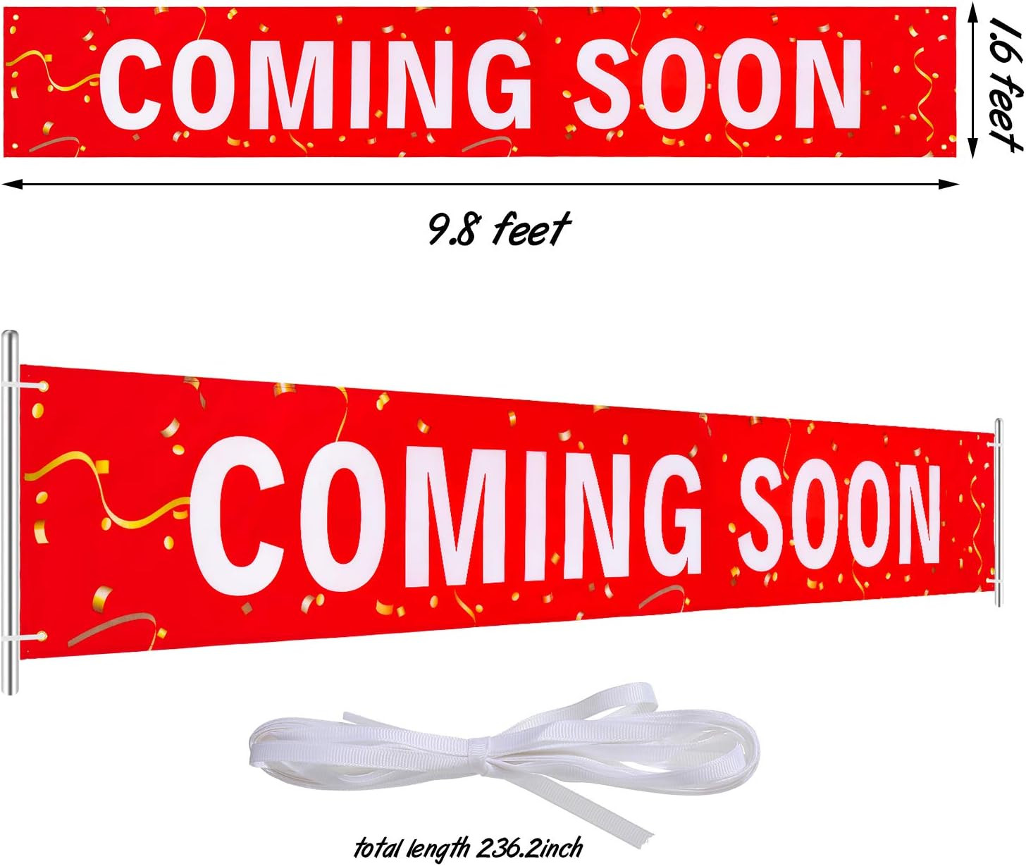 Large Coming Soon Sign Banner Outdoor Indoor Signs Polyester Oxford Cloth Coming