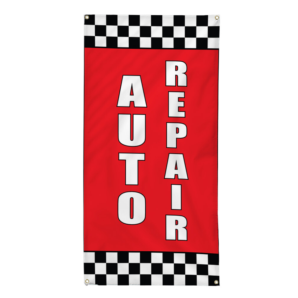 Vertical Vinyl Banner Multiple Sizes Auto Repair Auto Body Shop Car Repair K