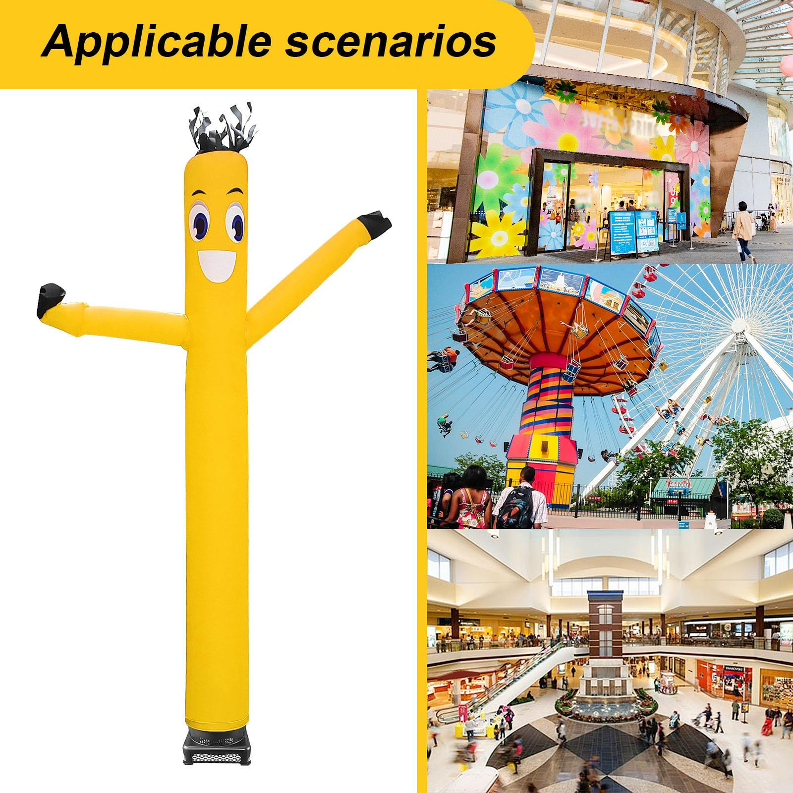 609cm Inflatable Waving Tube Man with Blower,Air Dancer Inflatable Waving Puppet