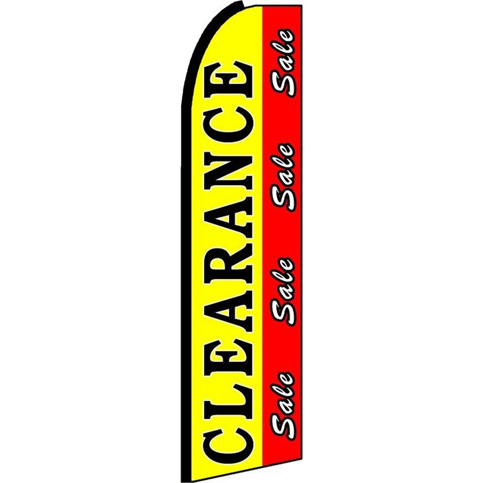 Clearance Sale Y/R 3 ft X 11 1/2 ft Swooper Flag (Hardware Sold Separately)