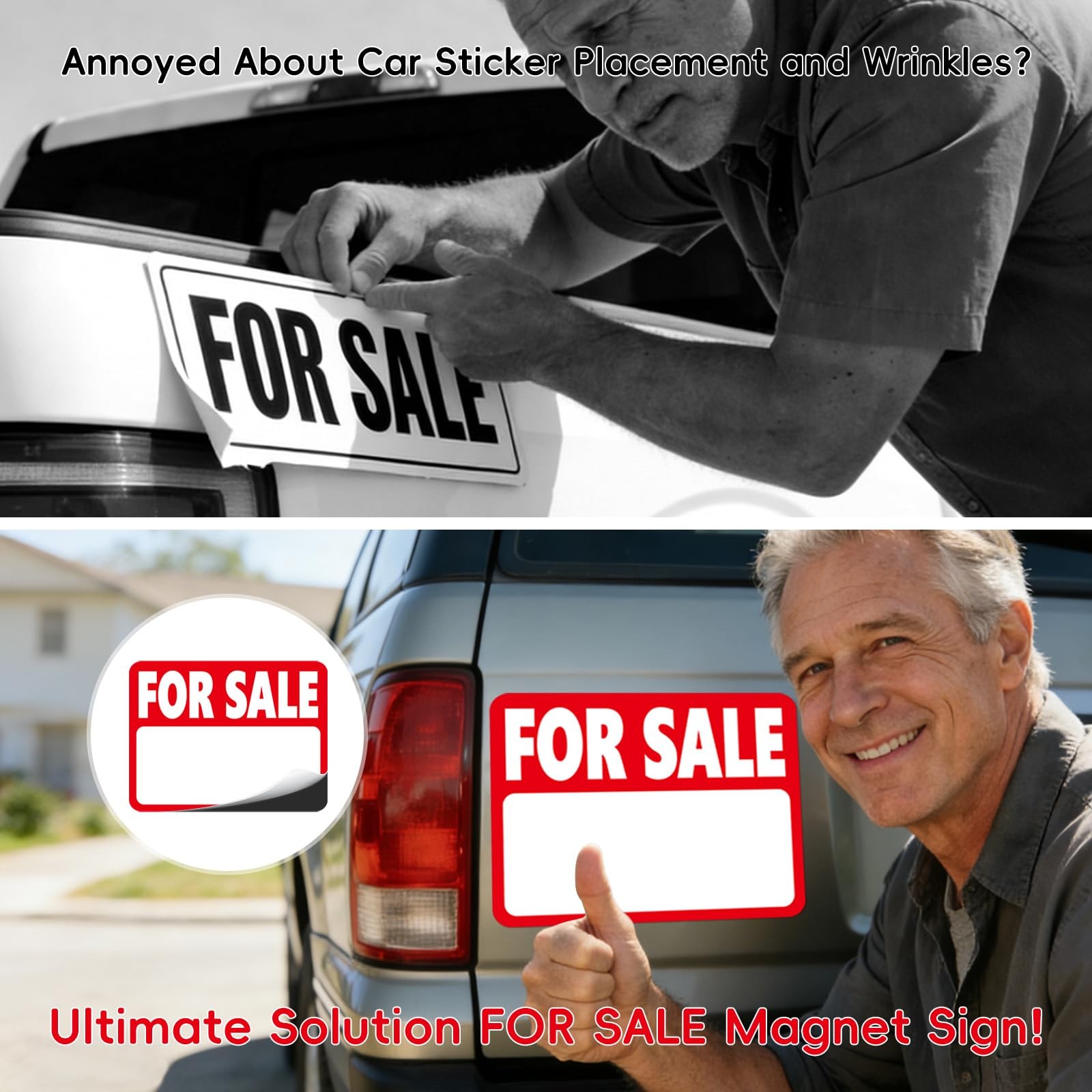 VAMIGO 3 Pack for Sale Sign Car, Magnetic for Sale Signs for Vehicles | Magne…