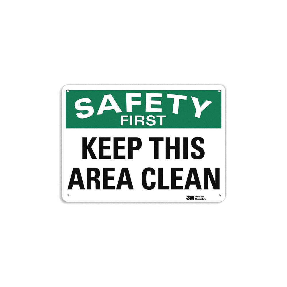LYLE U7-1215-NP_10X7 Safety Sign,7 in x 10 in,Plastic 44VC38
