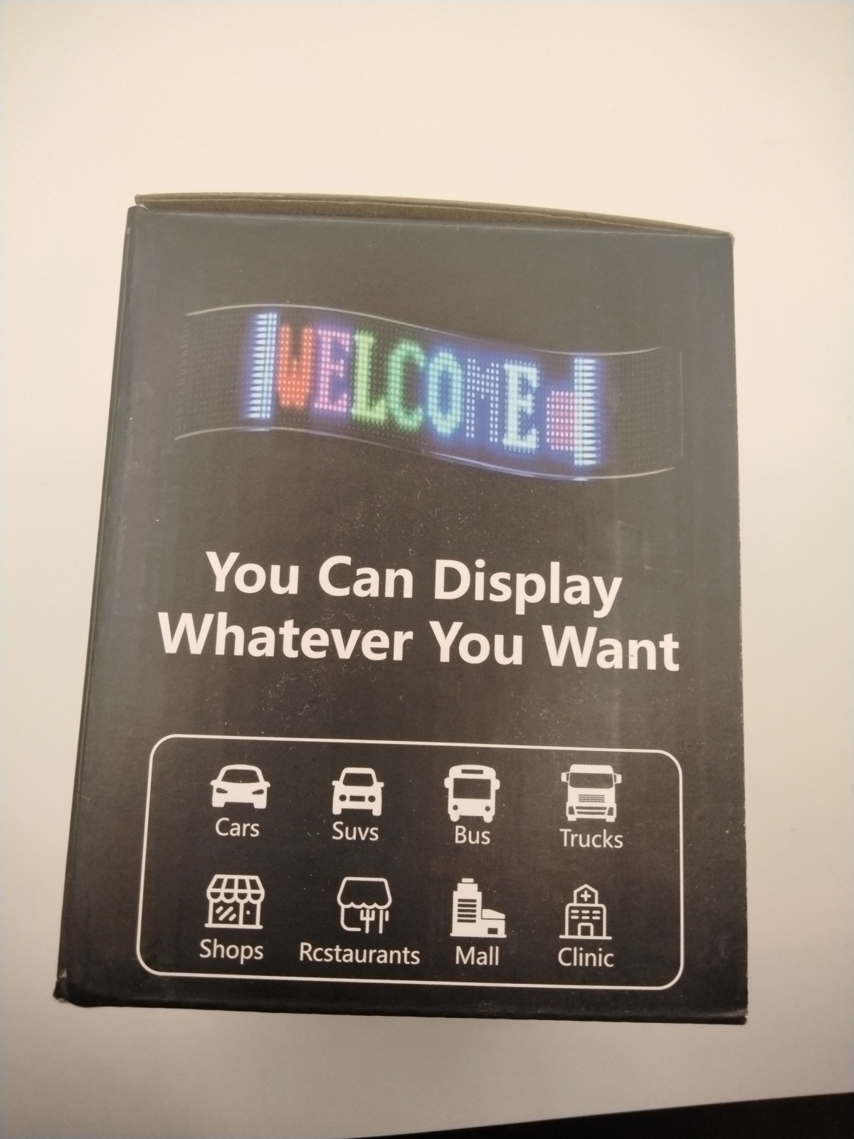 LED Car Windshield Sign Programmable LED Scrolling Flexible Screen