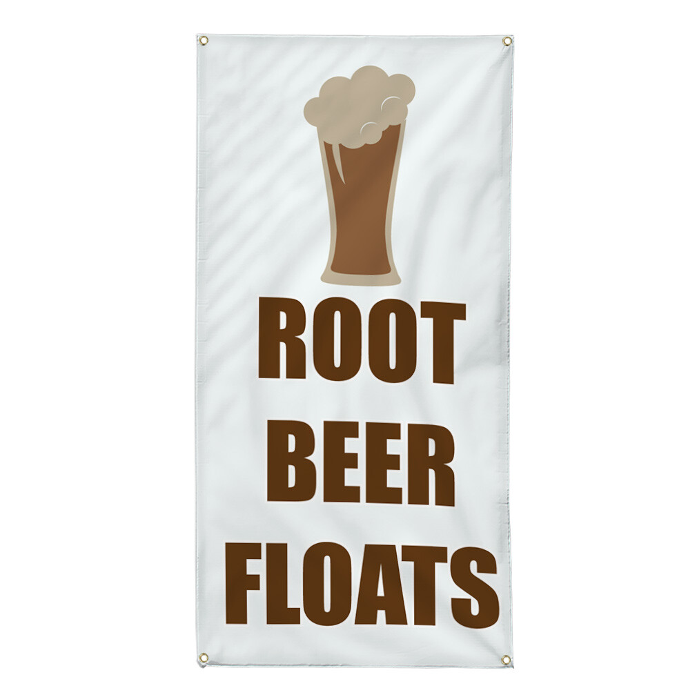 Vertical Vinyl Banner Multiple Sizes Root Beer Floats Food Fair Truck Restaurant