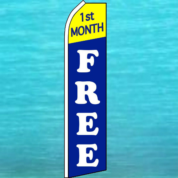 1st MONTH FREE FLUTTER FLAG Rental For Rent Advertising Feather Swooper Banner