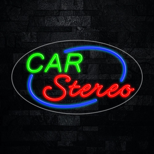 Car Stereo LED Neon Sign 28″L x 16″H #34435