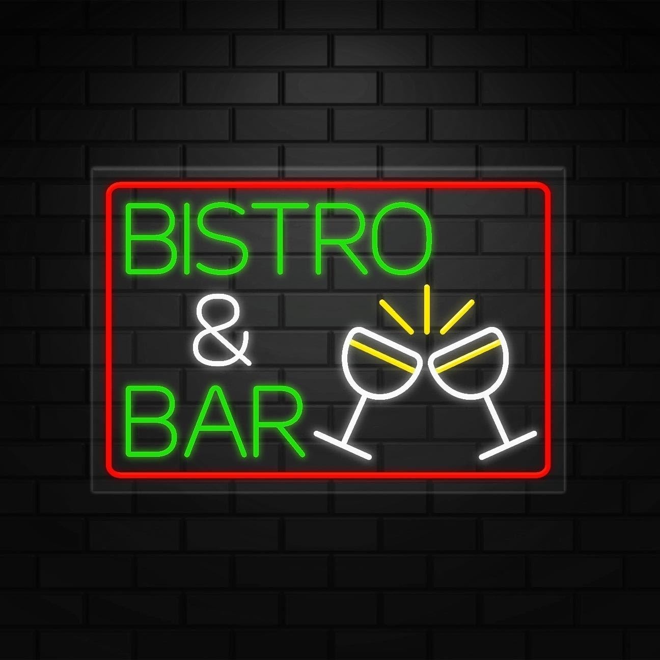 Bistro & Bar Neon Sign for Retail Displays | LED Flex Neon | 36″W x 24″H x 1″D