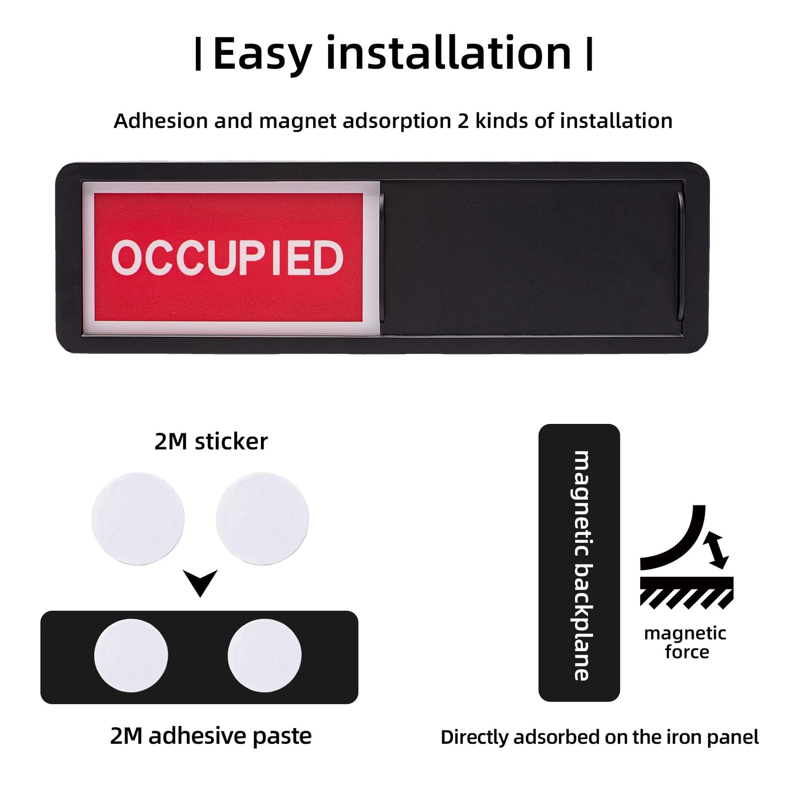 Vacant Occupied Door Sign, Custom Privacy Sliding Door Signs