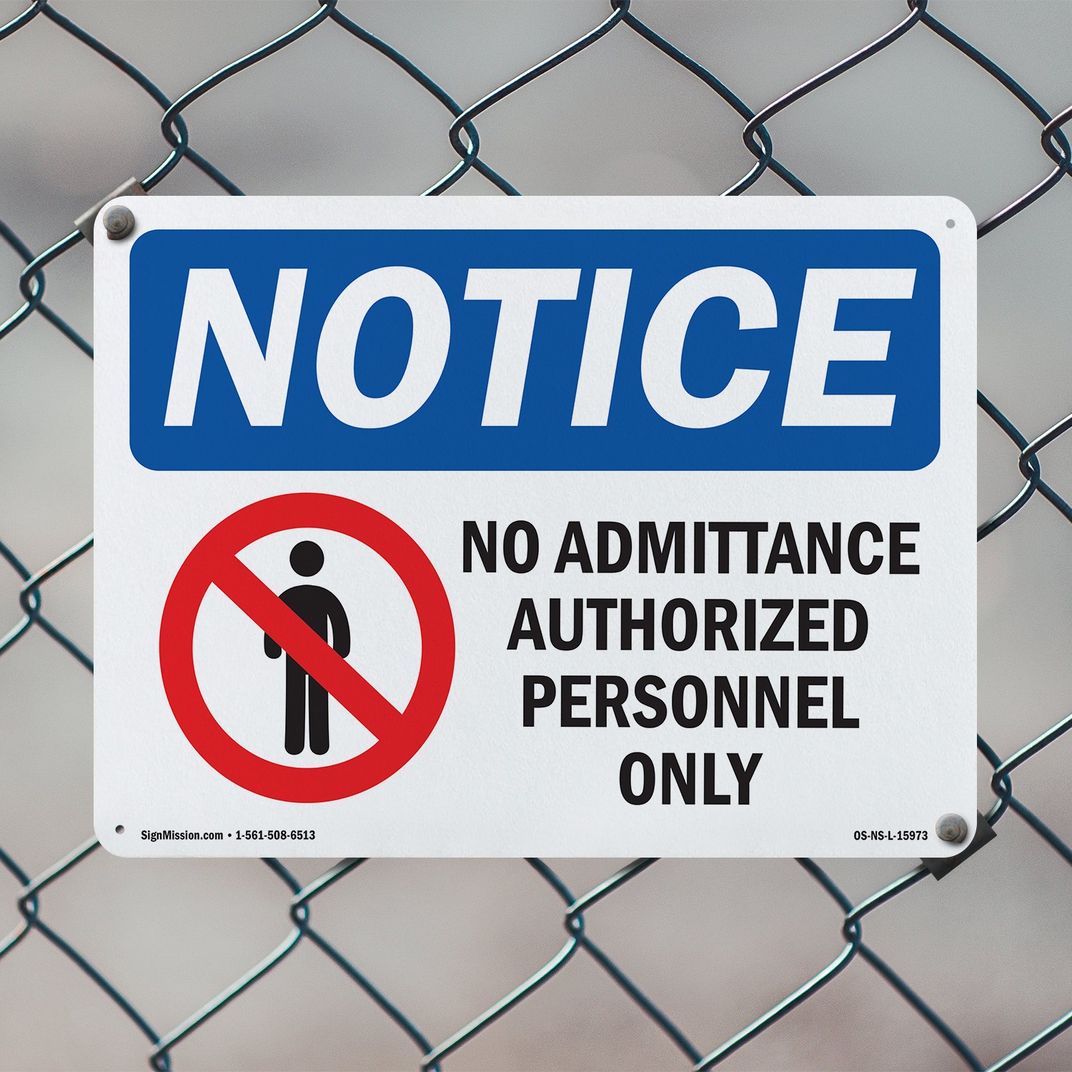 No Admittance Authorized Personnel Only OSHA Notice Sign Or Decal – 5 or 10 Pack