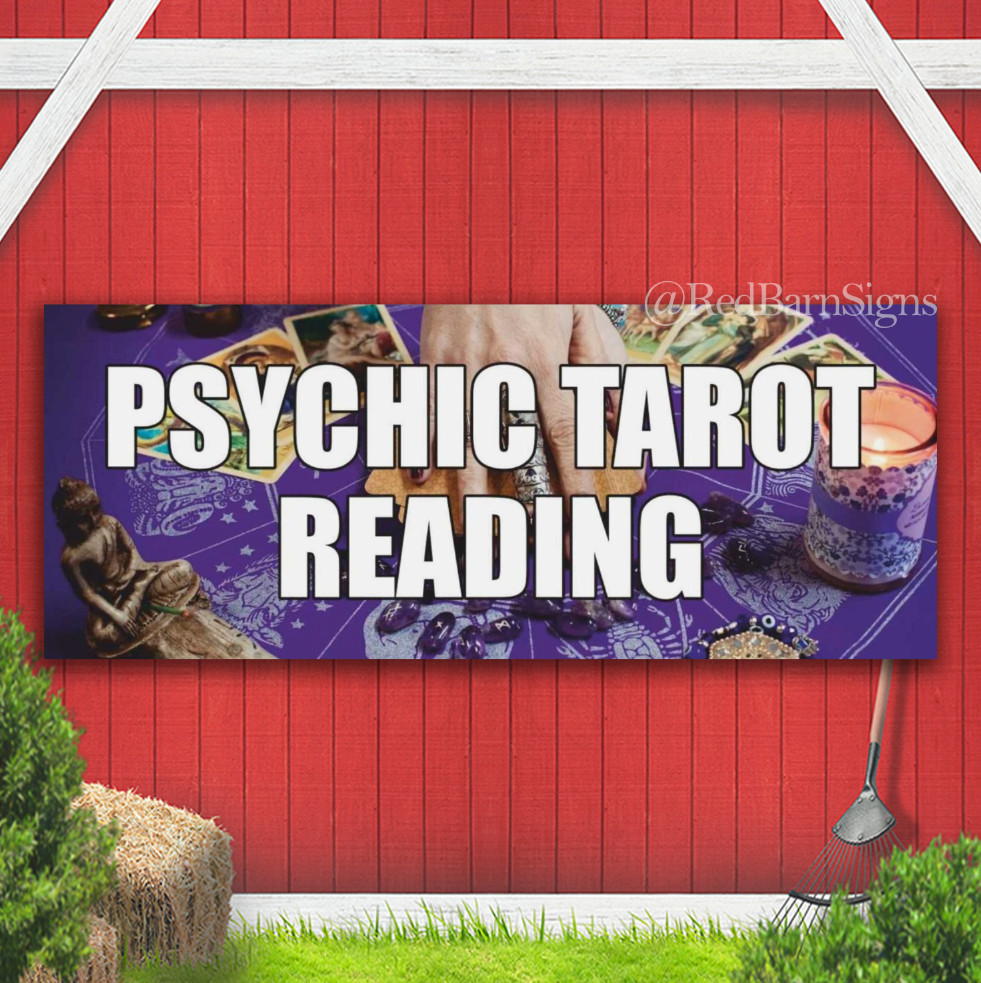 PSYCHIC TAROT READING Advertising Banner Vinyl Mesh Sign fortune telling fate