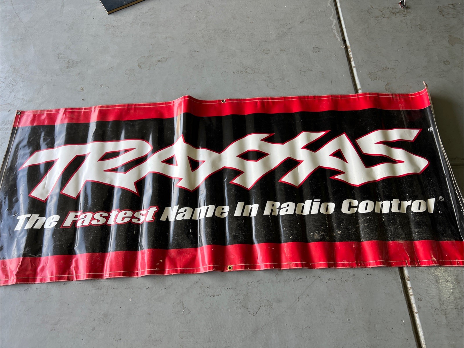 Rare Traxxas The Fastest Name in Racing Control Garage Banner Event Sign 33”x79