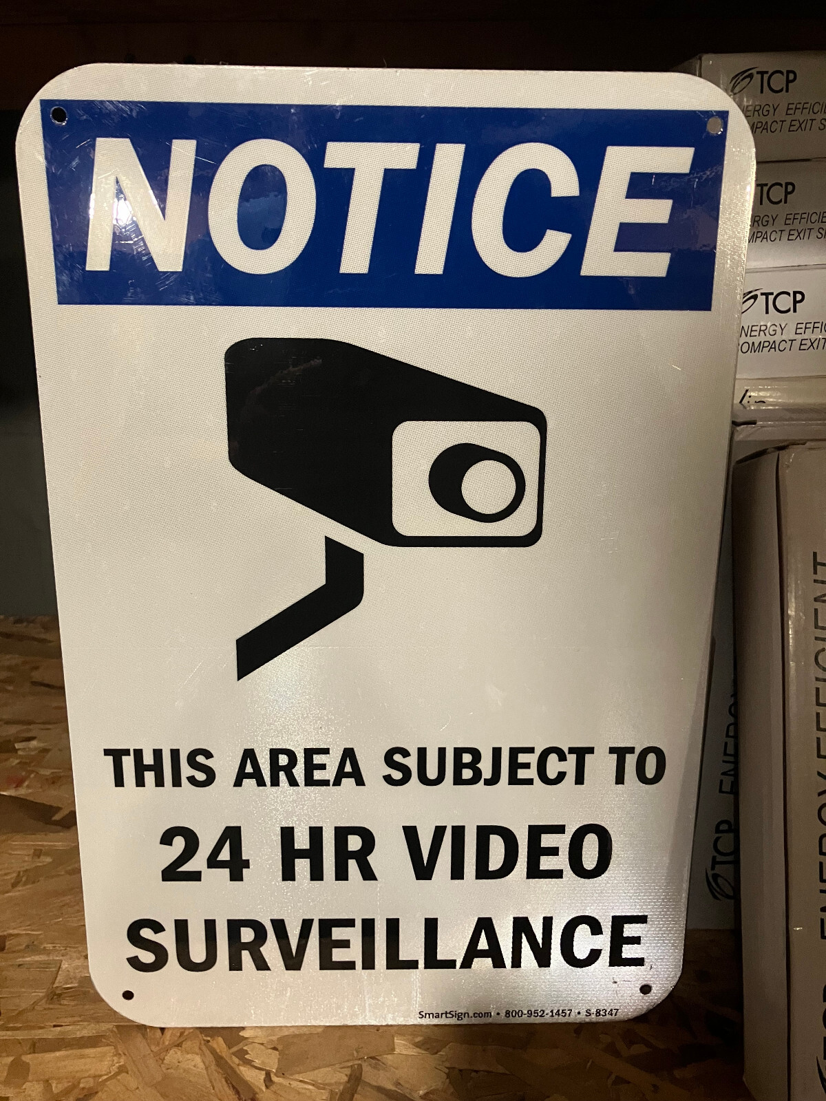 Warning 24 HR Video Surveillance Wall Novelty Aluminum Metal Sign 12 X 18 NEW