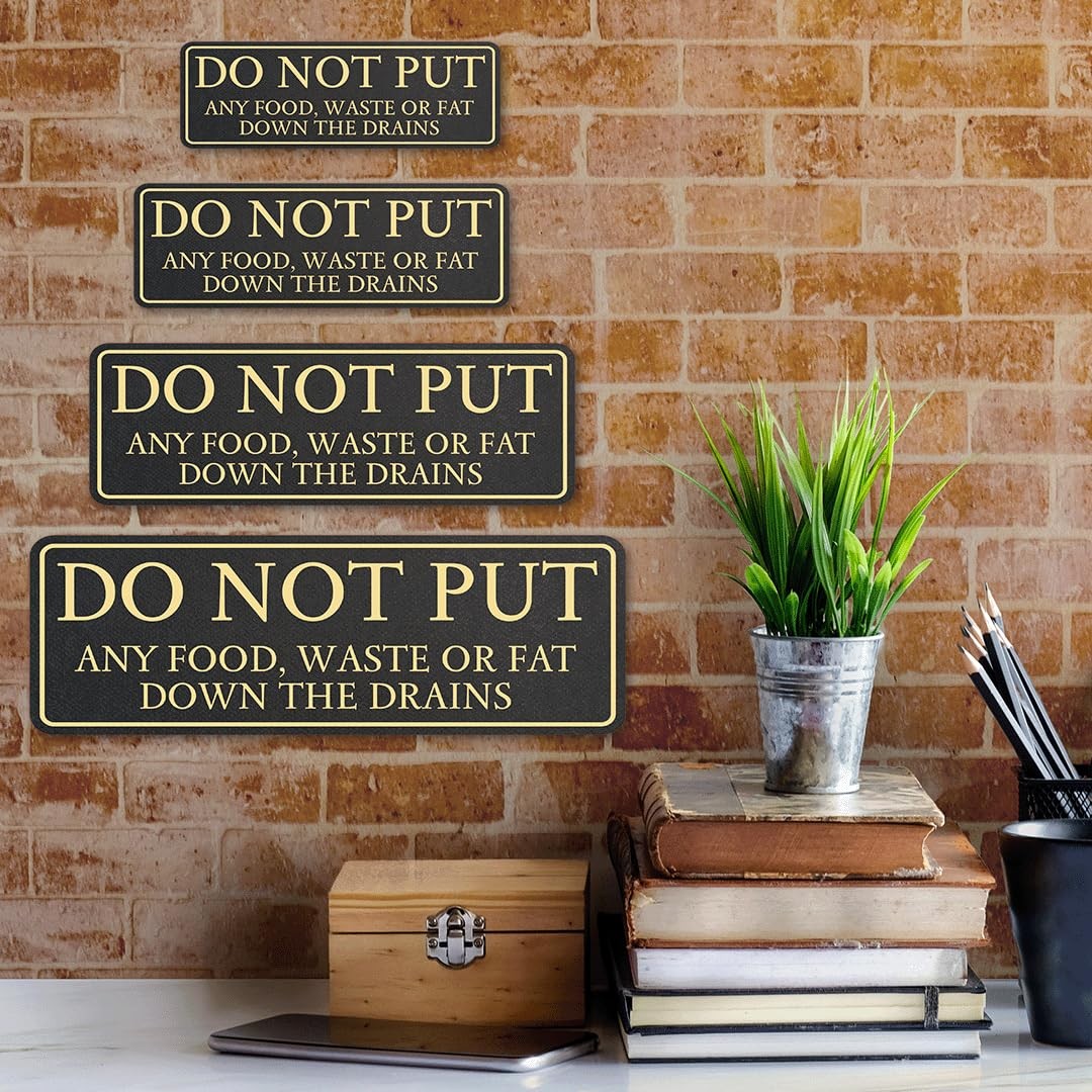 Standard Plus Do Not Put Any Food, Waste or Fat Down The Drains