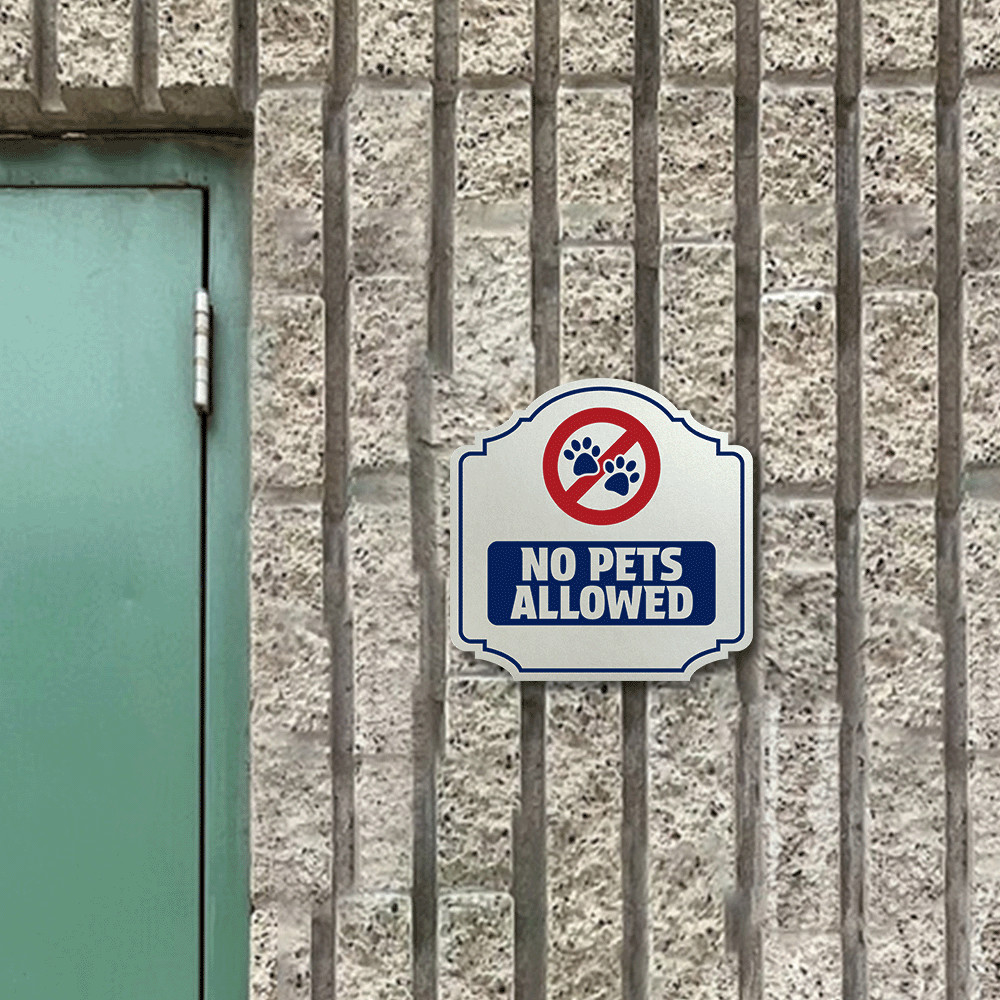 Heritage Plus No Pets Allowed Wall or Door Sign | Business Health