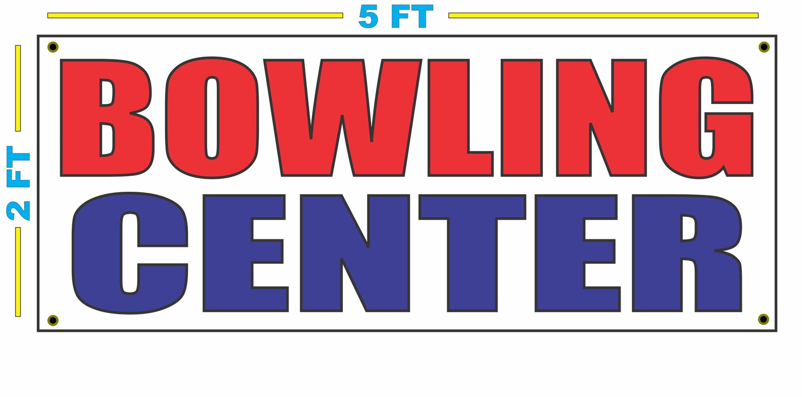 BOWLING CENTER Banner Sign NEW Larger Size