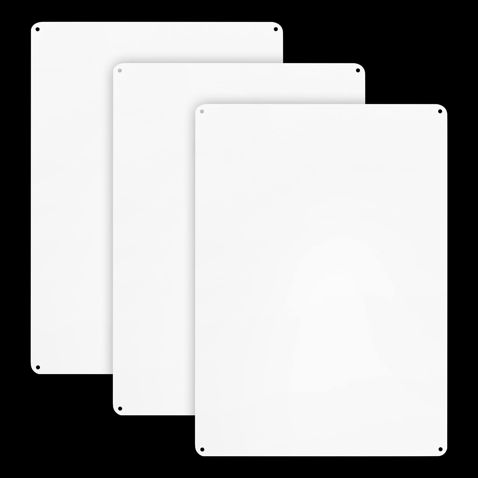 3-Pack White Sign Blanks, 10″x 7″ .04″ Aluminum