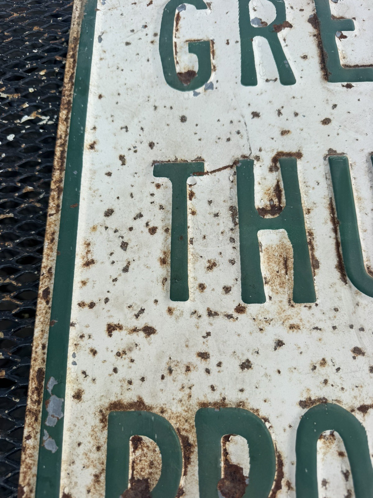 Green Thumb Project-Solid Steel Street Sign-1978-SUPER RARE- One of a kind