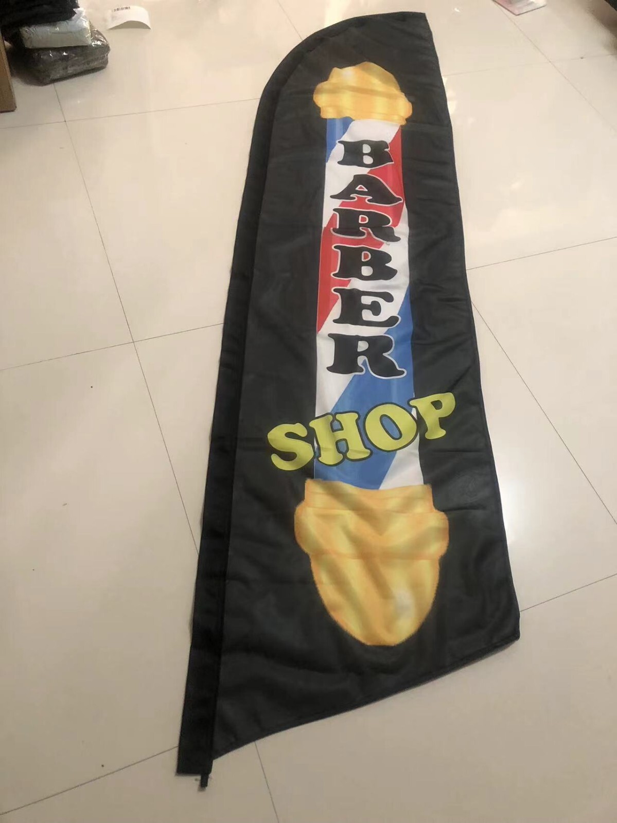 Barber Shop Swooper Flag 60 x 250cm(2x8ft) Feather Super Bow Banner