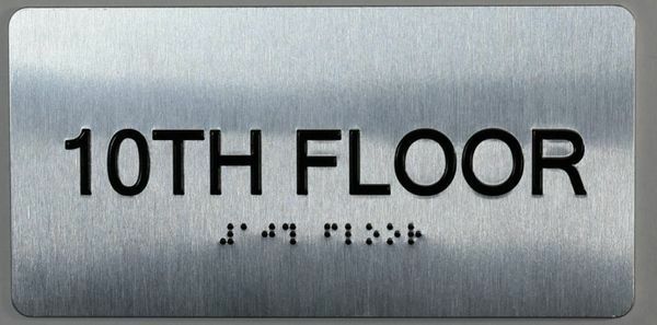 10th Floor Sign- Floor Number Tactile Touch Braille Sign ….., 4×8)–ref0420