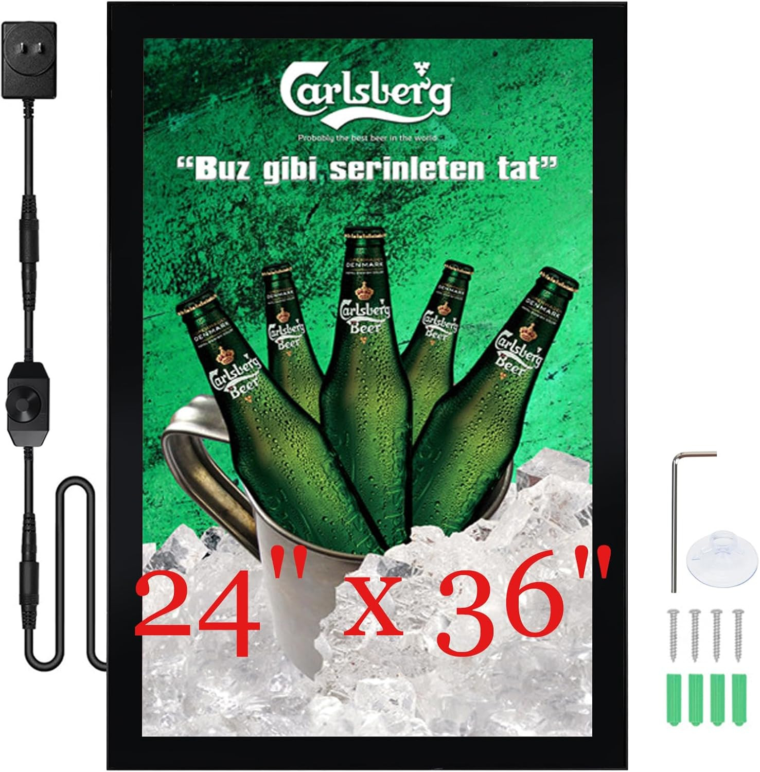 LED Backlit Poster Frame 24×36 Inch with Dimmer – Perfect for Home & Office