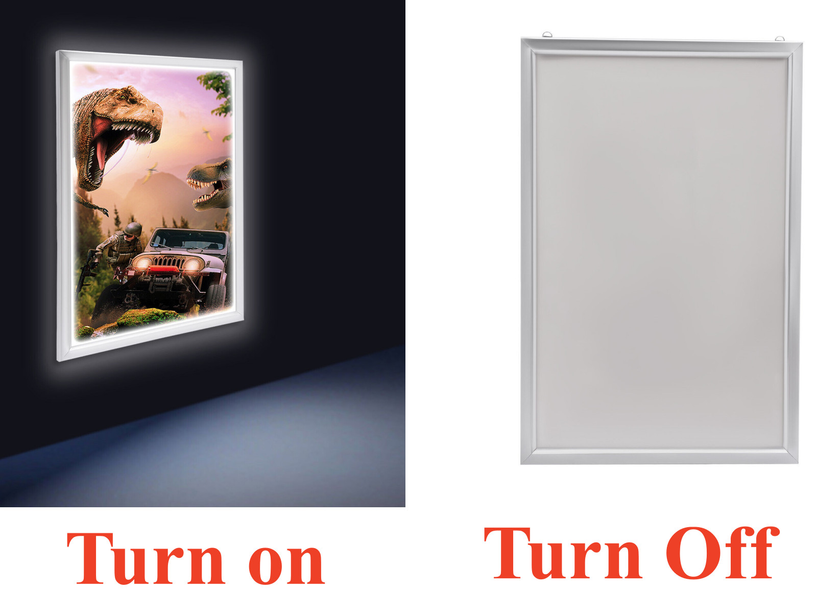 24x36in Movie Poster Art Picture Display Frame LED Light Box Advertising Display