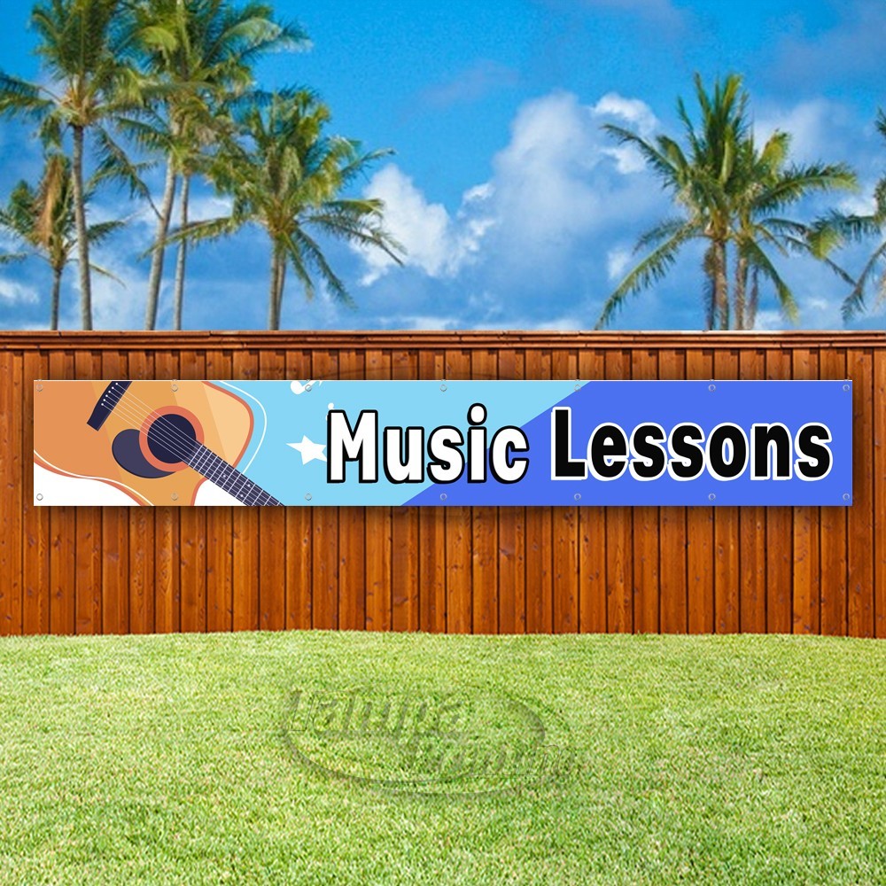 MUSIC LESSONS Advertising Teaching Learning Vinyl Banner Flag Sign USA XL02228
