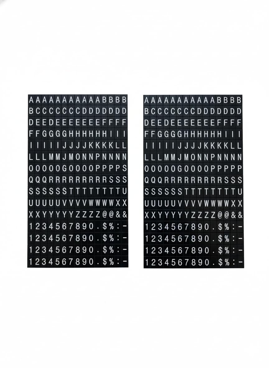 Magnetic Letter Refill Sheets for Mini L-Shaped Price Signs, 2-Pack