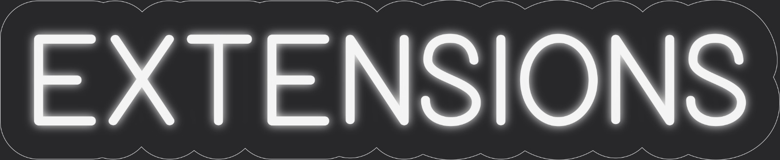 Extensions Neon LED Sign Business Wall Decor Lighted Store Sign 24 x 5 in.