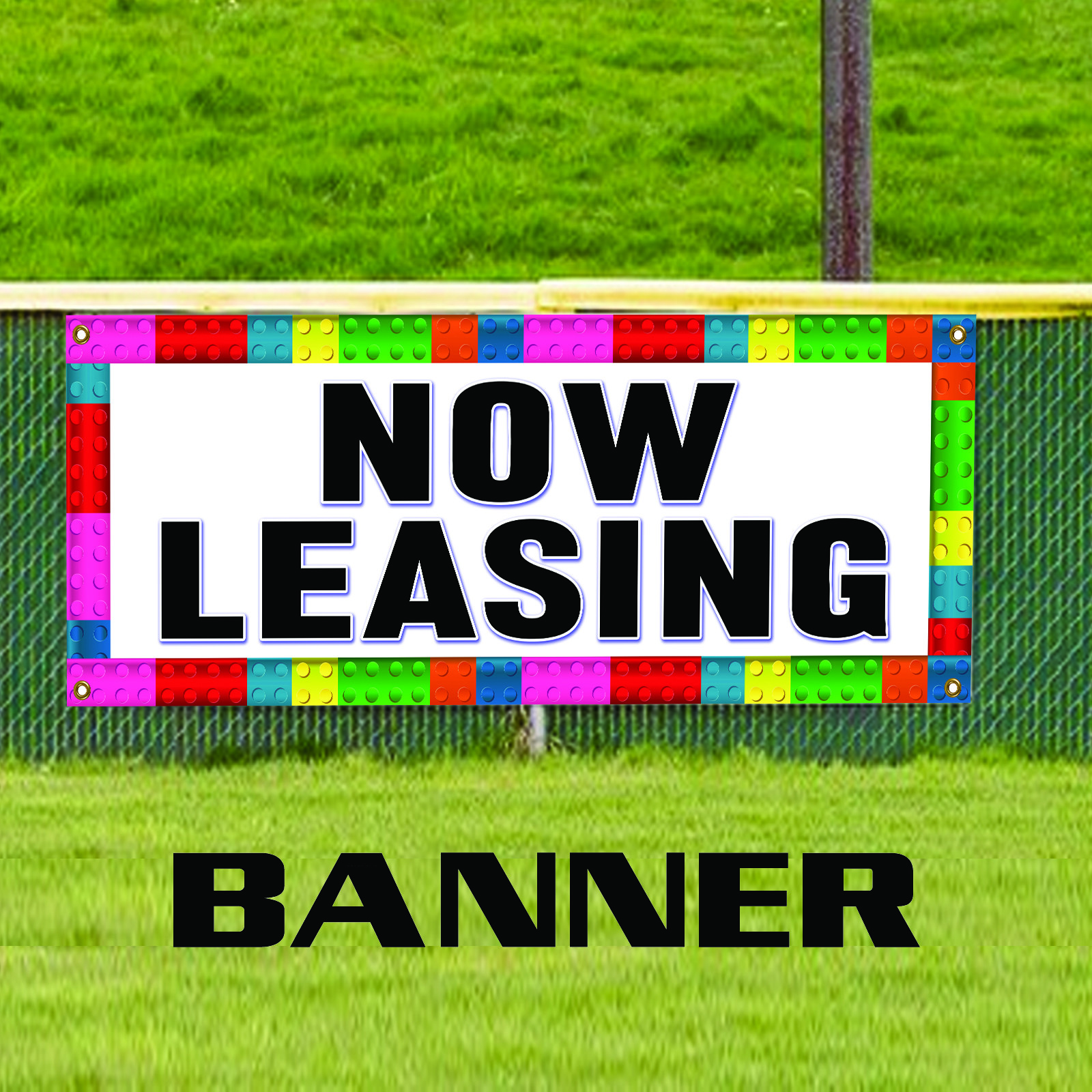 Now Leasing Vinyl Banner Dealership Realtor Office Apartment Advertising Banner