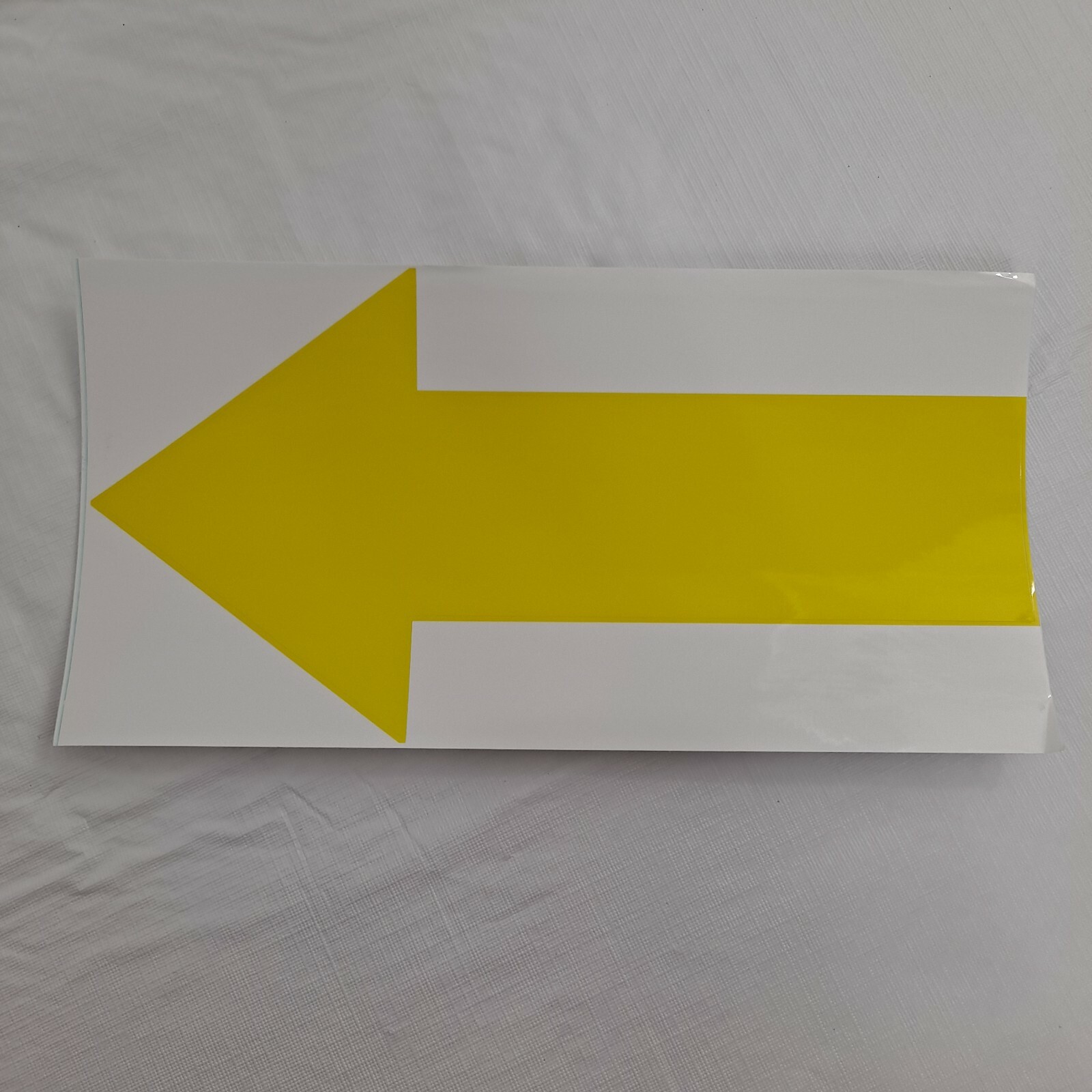 Yellow Direction Arrows Extra Large Decals Stickers Glossy 12 Inch 5 Pack