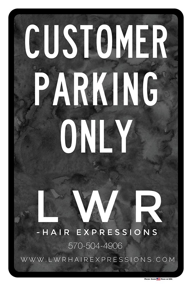 Custom Made Customer Parking Only in Any Color UV Protected 8″x12″ Aluminum Sign