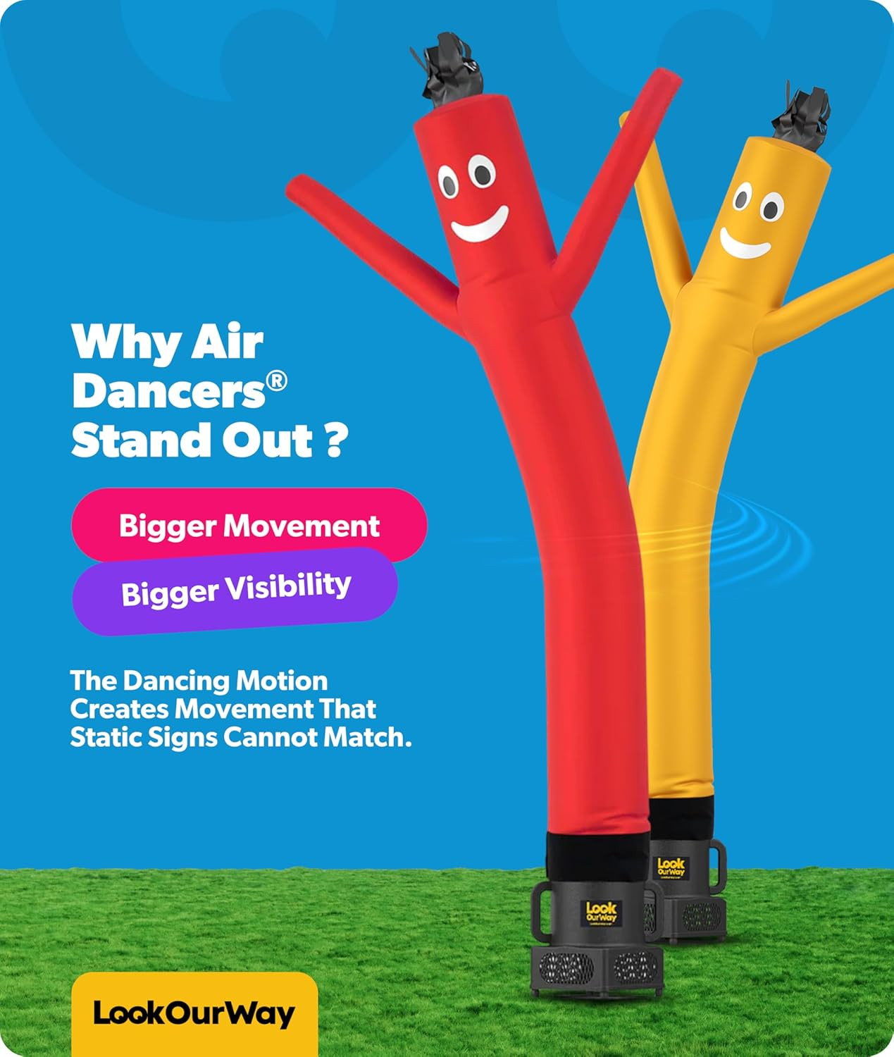 Air Dancers Wacky Waving Inflatable Tube Guy – 7Ft Tall Inflatable Advertising W
