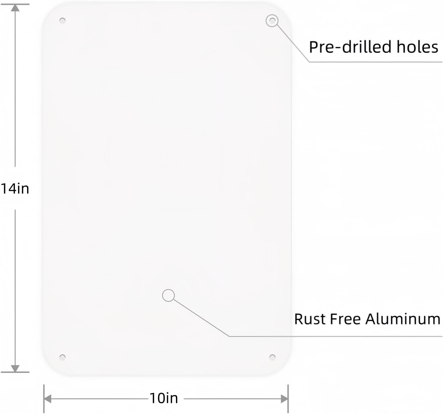 2-Pack White Sign Blanks, 14″X 10″ .04″ Aluminum