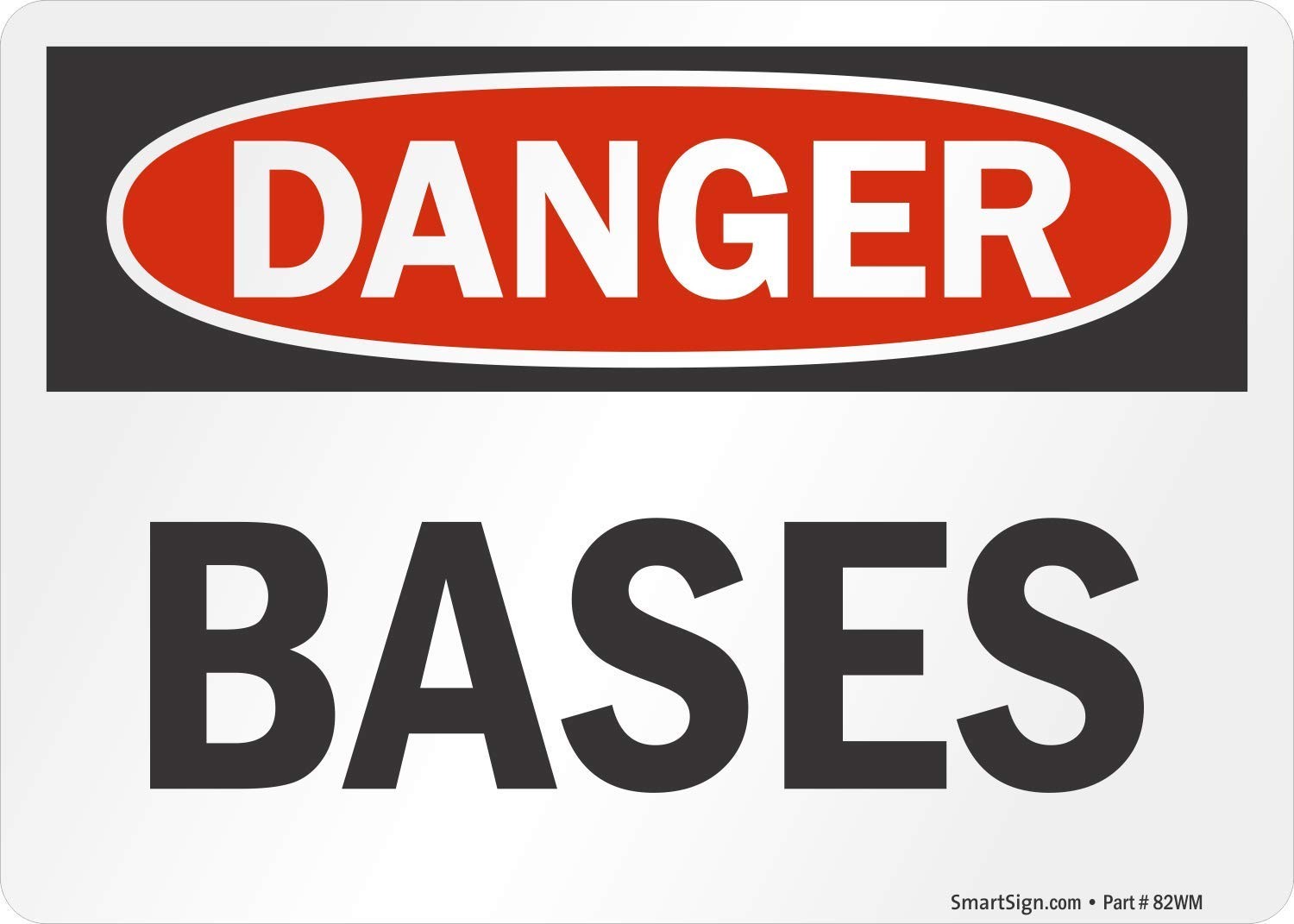 Danger Bases Label 5×7 Inch Laminated Vinyl Decal Sticker Safety Signage