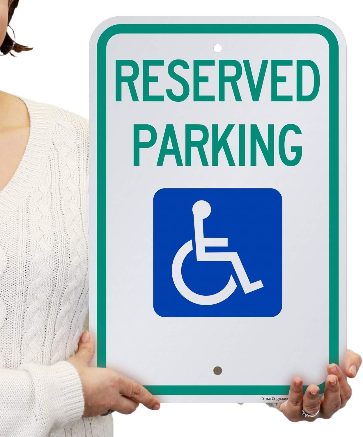 12″ x 18″ Reflective Handicap Parking Sign with 7- Durability & UV Coating