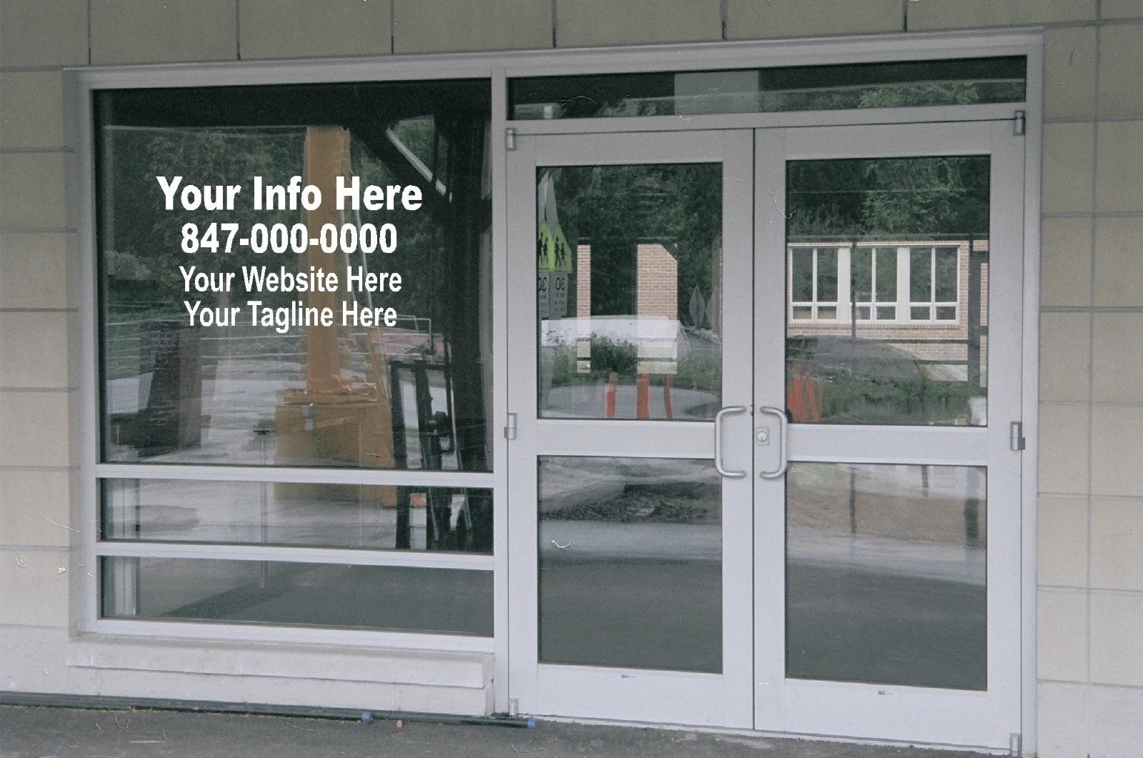 Custom Window Lettering Decal Business Retail Graphics Large 4 Line USA Made