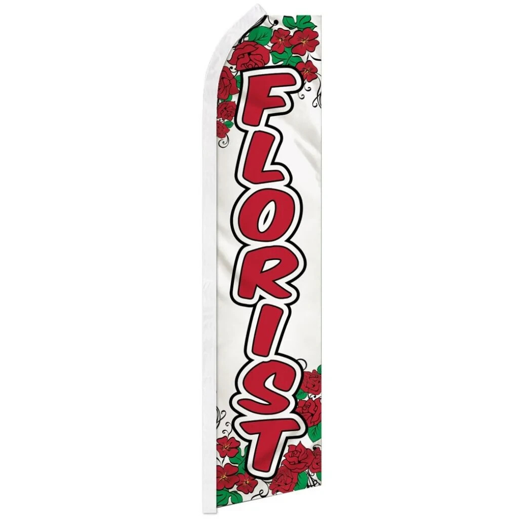 Flower Shop Florist Services Variations Swooper Flutter Advertising Banner Flags