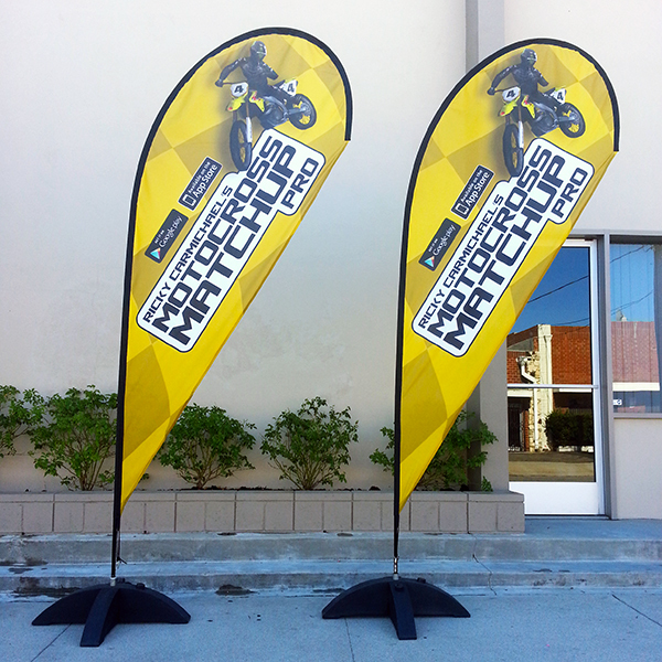 11ft Custom Regular Print Flag/ Teardrop Sign Blade Banner + Pole & Spike