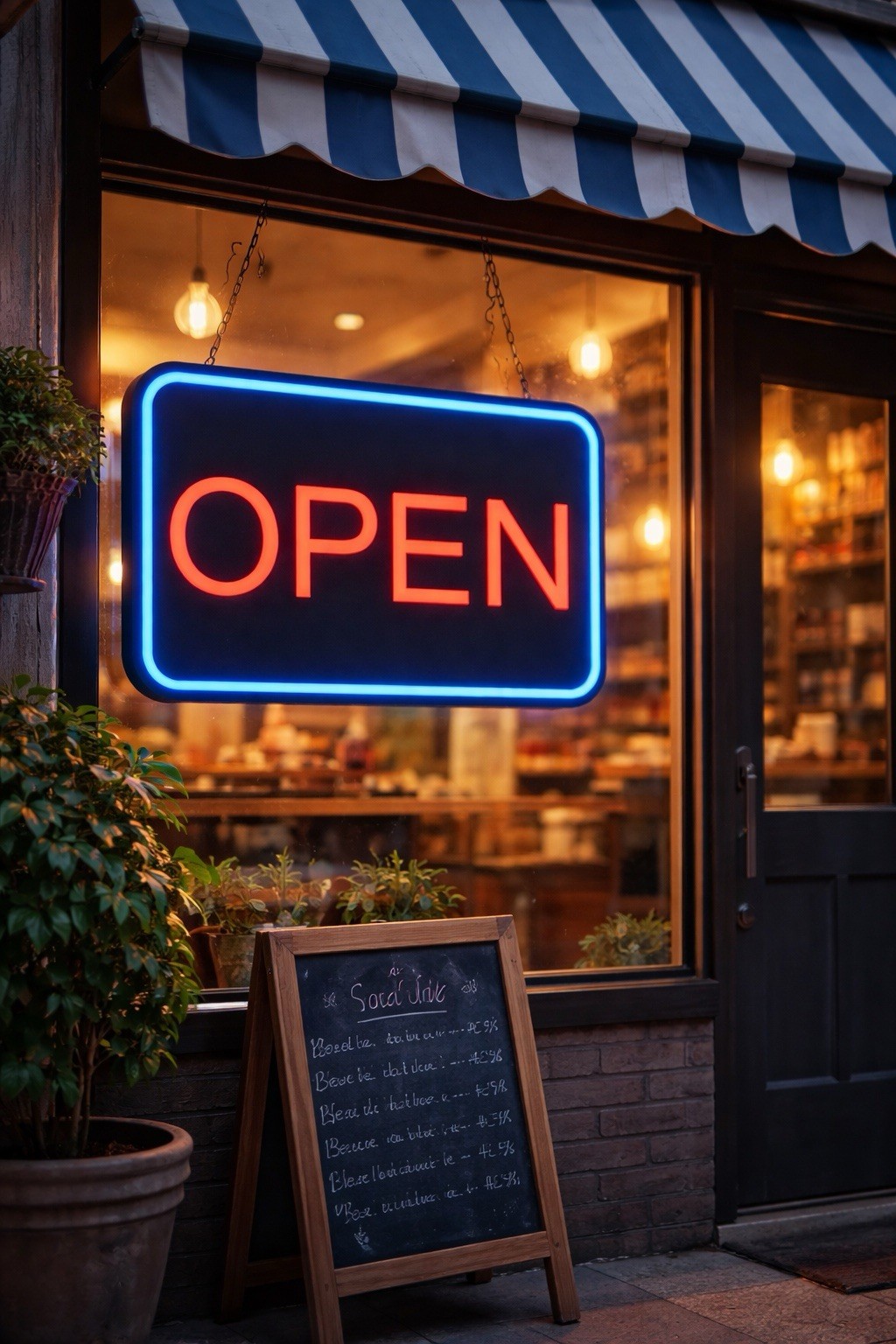 LED Business “OPEN” Sign – 13.5” x 10” Inch With USB Power Cord
