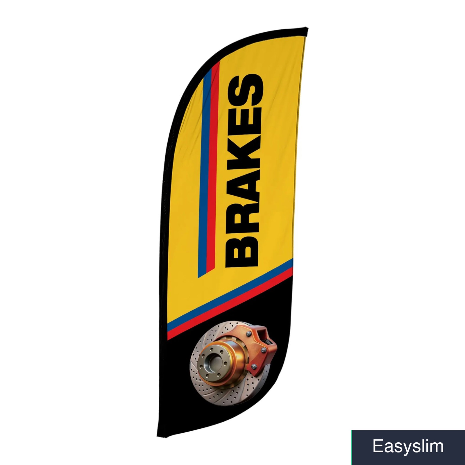Feather Flag Banner 8 Feet Yellow Black Grand Opening Advertising