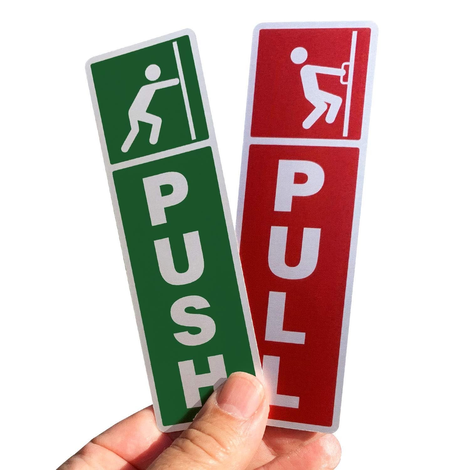 Pull/Push Kit 2 PCS Anodized Signs 1.5×5 Inch Aluminum Door Hardware