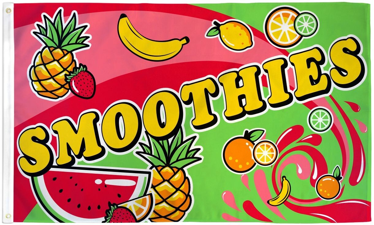 Smoothies Flag 3x5ft Smoothies Banner Bebidas Drinks Concessions Flag