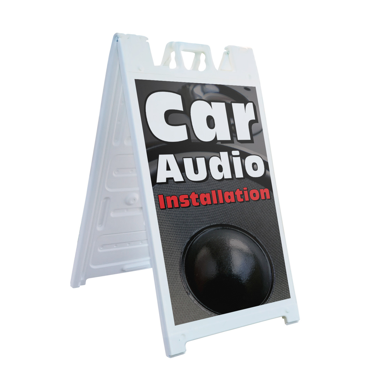 Car Audio Installation Heavy Duty A-Frame Sidewalk Sign Professional Sound Auto