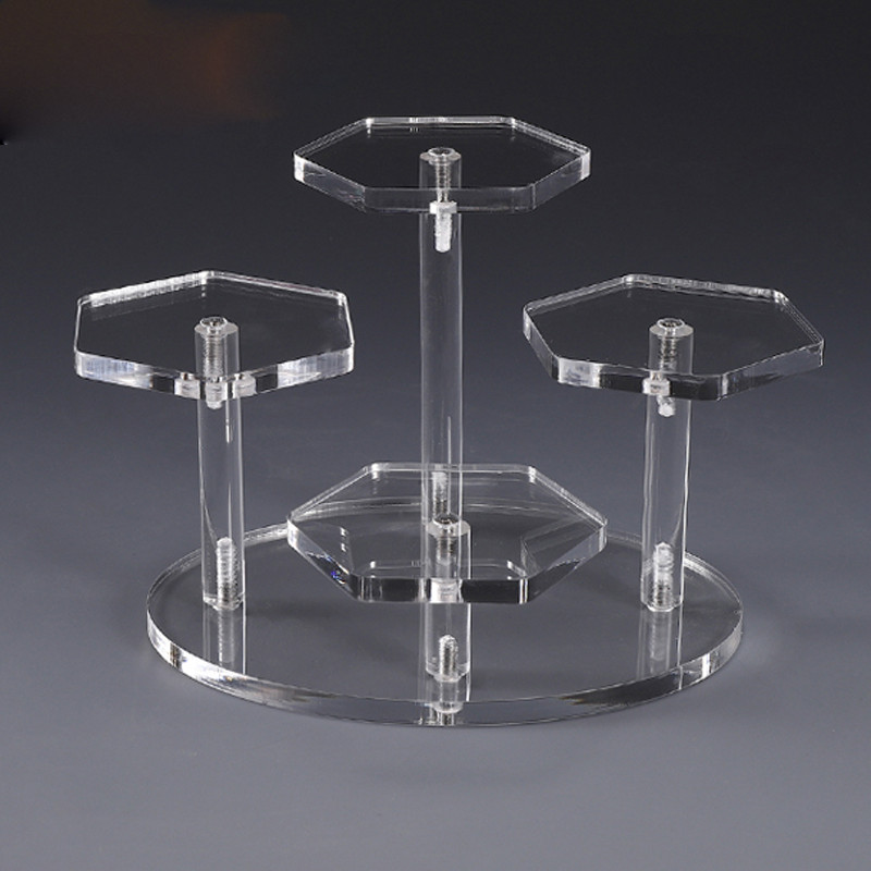 Transparent Acrylic Display Rack Tea Cup Toy Ornament Jewelry Ring Shelf Holder
