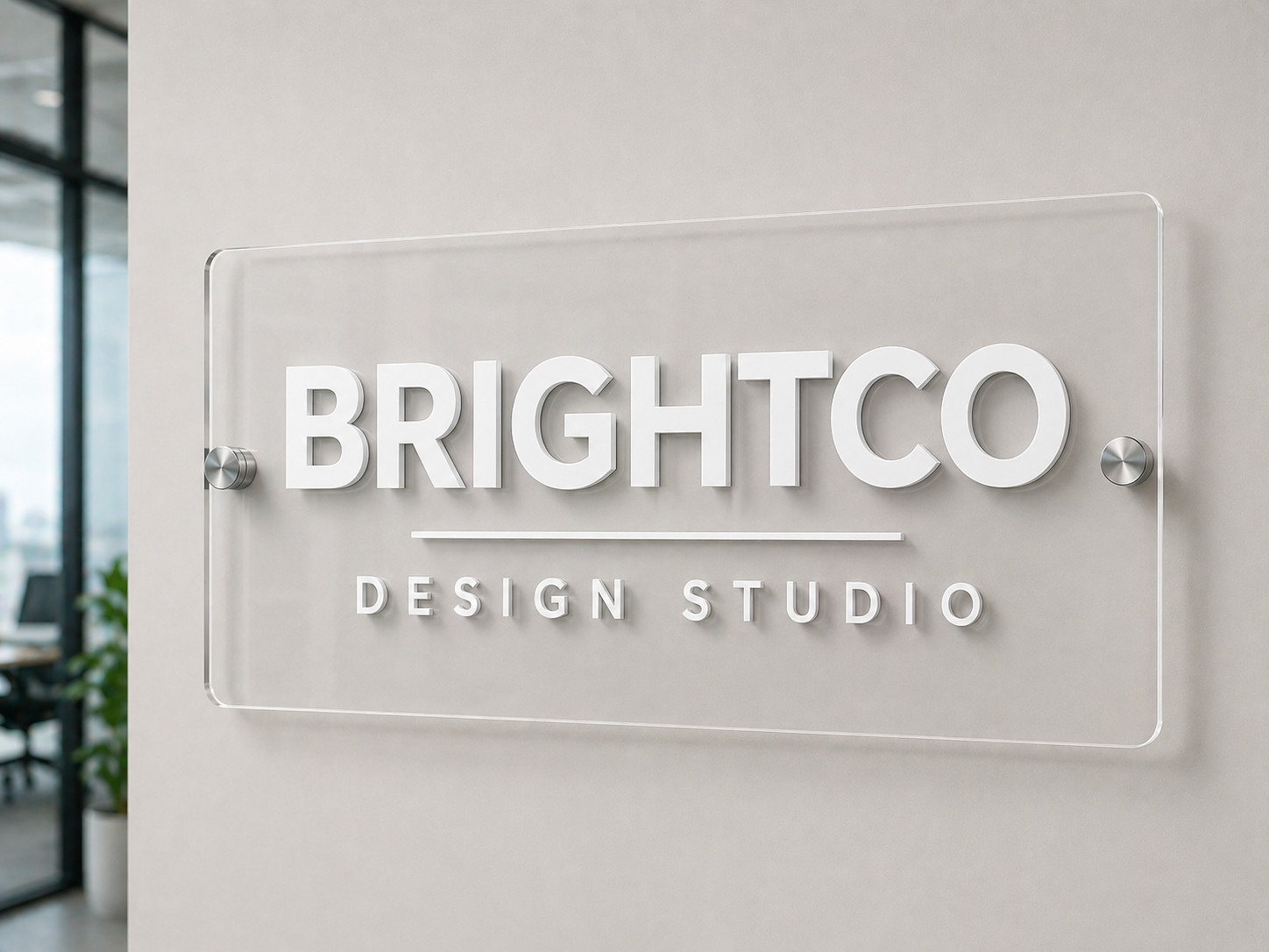 acrylic business sign
